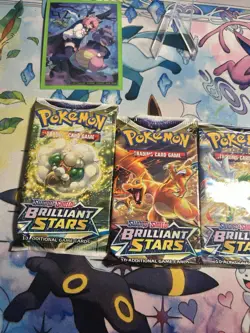 Pokemon Brilliant Stars Booster Packs Complete Art Set (4 Packs) Pokemon - Image 3