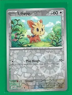 Pokemon TCG SV-White Flare Lillipup #74/86 Common Reverse Holo - Image 1
