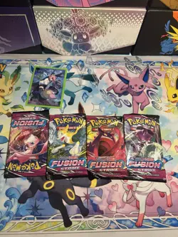 4x Pokemon Fusion Strike Complete Pack Art Sealed Booster Pack Set Lot - Image 1
