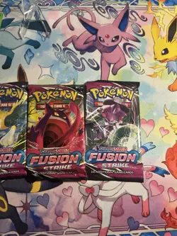 4x Pokemon Fusion Strike Complete Pack Art Sealed Booster Pack Set Lot - Image 2