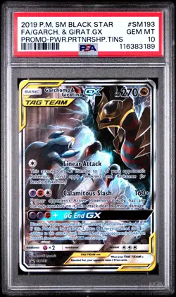 2019 POKEMON SM BLACK STAR PROMO #SM193 FULL ART/GARCHOMP & GIRATINA GX PSA 10 - Image 1