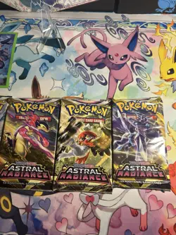 Pokemon Sword & Shield Astral Radiance 5 Booster Packs Complete Art Set - Image 2