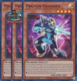 Yugioh! 3x Photon Vanisher BLMR-EN058 Ultra Rare 1st Ed NM - Image 1