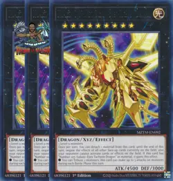 Yugioh! 3x Number C107: Neo Galaxy-Eyes Tachyon Dragon MZTM-EN092 Rare 1st Ed NM - Image 1
