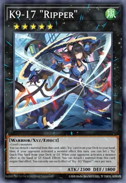 Yugioh JUSH-EN035 - K9-17 "Ripper" - Super Rare - Image 1