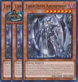 Yugioh! 3x Labrynth Archfiend MP23-EN227 Common 1st Ed NM - Image 1