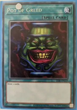 YuGiOh Pot of Greed LOB-EN119 Rare - Image 1