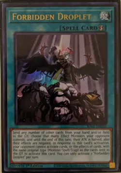 YuGiOh Forbidden Droplet Ultra Rare 1st Edition RA01-EN064 - Image 1