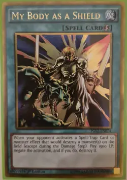 YuGiOh My Body as a Shield Gold Rare 1st Edition PGL2-EN074 - Image 1
