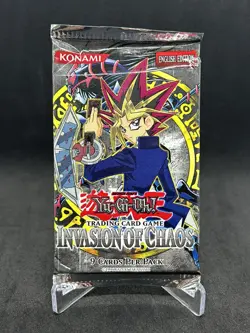 Yugioh Invasion Of Chaos Sealed Booster Pack - Image 1