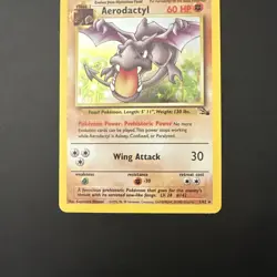 Pokemon TCG Card - Aerodactyl Fossil 1/62 Unlimited Holo Rare - LP/NM - Image 3