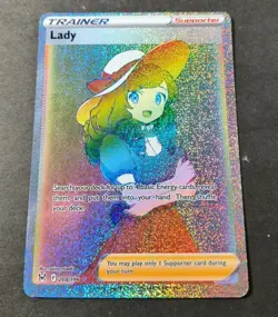 Pokemon Lost Origin Lady Secret Rare Holo Trainer Card 208/196 NM - Image 1