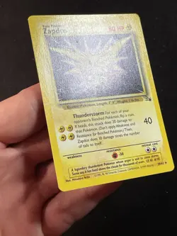 1999 Pokemon TCG Fossil Set Zapdos Non-Holo 30/62 Rare Pokemon Card WOTC - Image 4