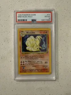 1999 Pokemon Game #12 Ninetales Holo Card PSA 4 - Image 1