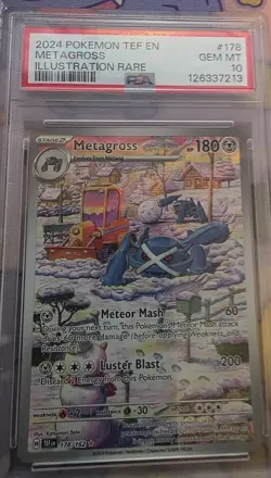 Metagross Illustration Rare Card 178/162 PSA 10 Gem MT Pokemon Temporal Forces - Image 1