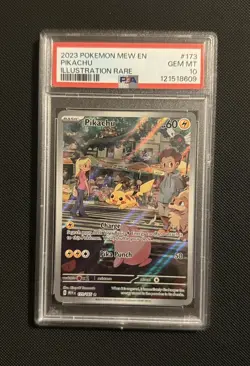 Pokemon TCG Sv: Scarlet & Violet Pikachu Card 173/165 Illustration Rare PSA 10 - Image 1