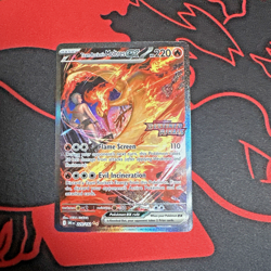 Team Rocket's Moltres Ex - 229/182 - Pokemon Destined Rivals Stamped Promo Card - Image 1