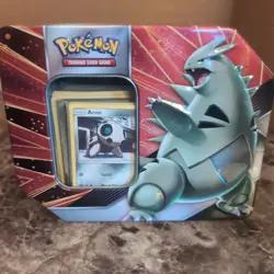 Vintage Tyranitar Pokemon Tin With Over 2 LBs Of Cards Surprise Lot - Image 1