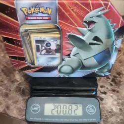 Vintage Tyranitar Pokemon Tin With Over 2 LBs Of Cards Surprise Lot - Image 2