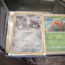 Vintage Tyranitar Pokemon Tin With Over 2 LBs Of Cards Surprise Lot - Image 3