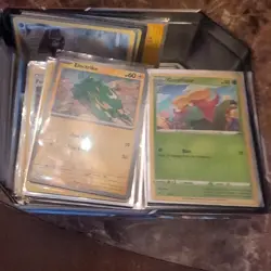 Vintage Tyranitar Pokemon Tin With Over 2 LBs Of Cards Surprise Lot - Image 4
