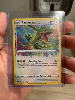 Pokemon TCG Vivid Voltage Rayquaza Holo Card 138/185 Amazing Rare - Image 1
