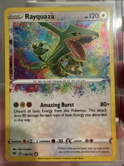 Pokemon TCG Vivid Voltage Rayquaza Holo Card 138/185 Amazing Rare - Image 2