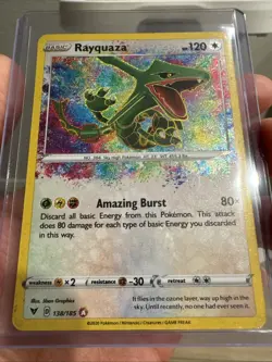 Pokemon TCG Vivid Voltage Rayquaza Holo Card 138/185 Amazing Rare - Image 3