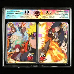 CCG 9.5 KAYOU Official Naruto 20th anniversary Card NR-PR-043&044 Uzumaki Naruto - Image 1