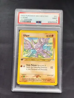 Pokemon Cards: 1st Edition Neo Destiny Common: Gligar 67/105: PSA 9 - Image 1