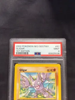 Pokemon Cards: 1st Edition Neo Destiny Common: Gligar 67/105: PSA 9 - Image 3