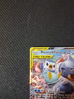 Pokemon TCG Blastoise Piplup GX Holo Card 38/236 Cosmic Eclipse Tag Team - Image 2