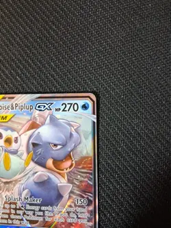 Pokemon TCG Blastoise Piplup GX Holo Card 38/236 Cosmic Eclipse Tag Team - Image 3