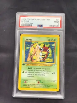 Pokemon Cards: 1st Edition Neo Destiny Common: Ledyba 71/105: PSA 9 - Image 1
