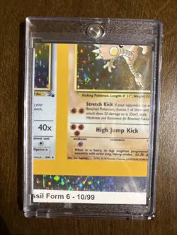 Pokemon Fossil Holo Bottom Of Sheet NFC Hitmonlee Muk Cut Cards (dragonite) - Image 3