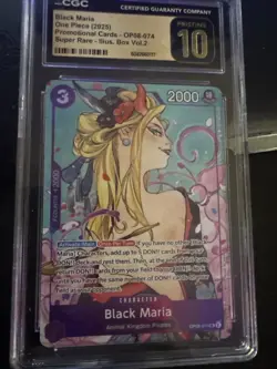 Black Maria (Illustration Vol 2) OP08-074 One Piece Promo Card - CGC PRISTINE 10 - Image 1
