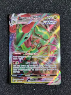 Pokemon TCG Rayquaza VMAX Holo Ultra Rare Card Evolving Skies 111/203 NM/LP - Image 1