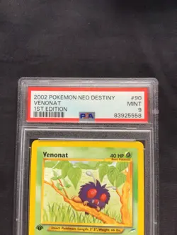 Pokemon Cards: 1st Edition Neo Destiny Common: Venonat 90/105: PSA 9 - Image 3