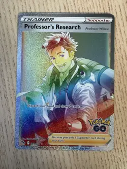 Professors Research Rainbow Secret Rare Card 84/78 Pokemon Go TCG - Image 1
