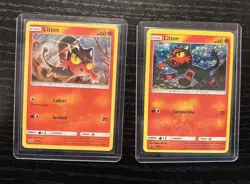 Pokemon Litten TCG SM08 Black Star Promo Holo Card, Litten SM02 Holo Mint Cond. - Image 1