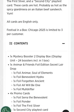 Magic The Gathering MTG Festival In A Box: Chicago 2025 NEW SEALED - Image 4