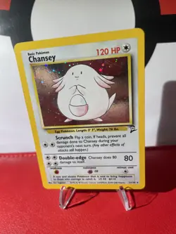 Pokemon TCG WOTC Chansey Holo 3/130 Base Set 2 Light Play - Image 2