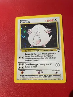 Pokemon TCG WOTC Chansey Holo 3/130 Base Set 2 Light Play - Image 4