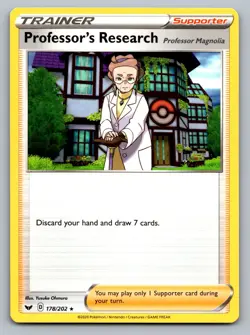 Pokemon TCG SWSH01: Sword & Shield Base Set Professor's Research 178/202 - Image 1