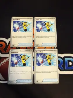 Pokemon TCG - Super Rod 188/193 - Paldea Evolved - Pokemon TCG - Playset x4 - NM - Image 1