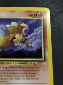 Entei Neo Revelation Non-Holo Rare German Pokemon 17/64 MP - Image 3