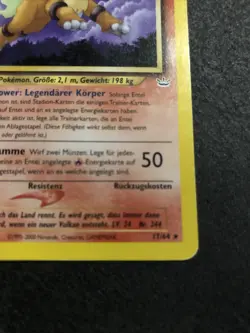 Entei Neo Revelation Non-Holo Rare German Pokemon 17/64 MP - Image 5