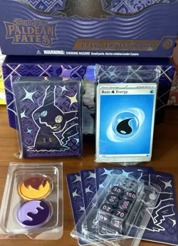 🔹Pokemon TCG Paldean Fates Elite Trainer Box + Sleeves + Accessories + Guide🔹 - Image 1