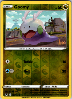 Goomy Reverse Holo 132/196 SWSH11: Lost Origin Common - NM - Image 1