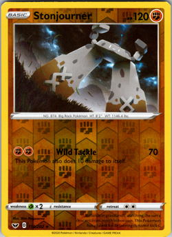 Stonjourner Reverse Holo 114/202 SWSH01: Sword & Shield Base Set Rare - NM - Image 1